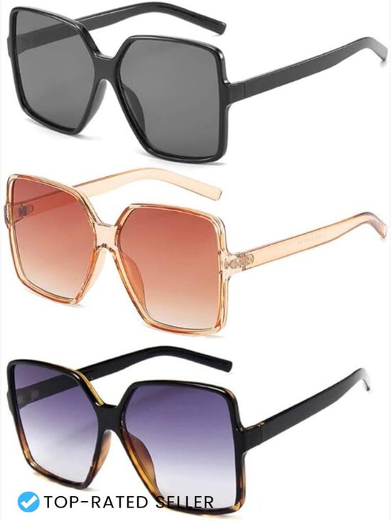Oversized Square Sunglasses UV Protection Big Wide Fashion Shades Y2K Trendy main image 5